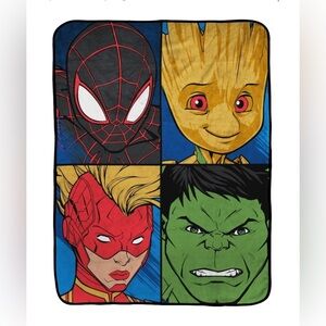 Marvels Characters Throw Blanket